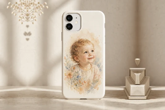 Baby watercolor phone case