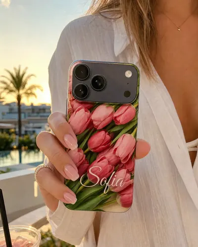 Photo de style de la coque Pink Tulip Bunch