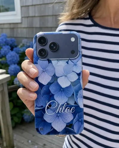 Photo de style de la coque Blue Hydrangea