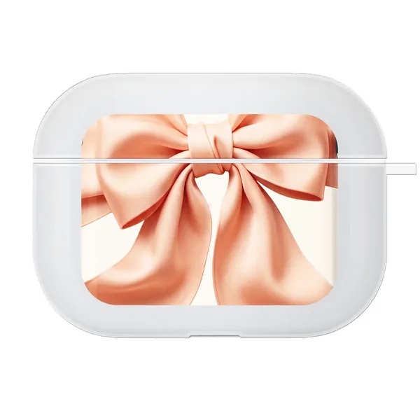 Peach Bow and Ribbon Print Design