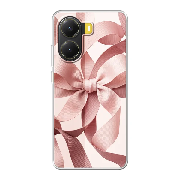 Blush Pink Ribbon Strap Bow case
