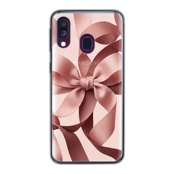 Blush Pink Ribbon Strap Bow case
