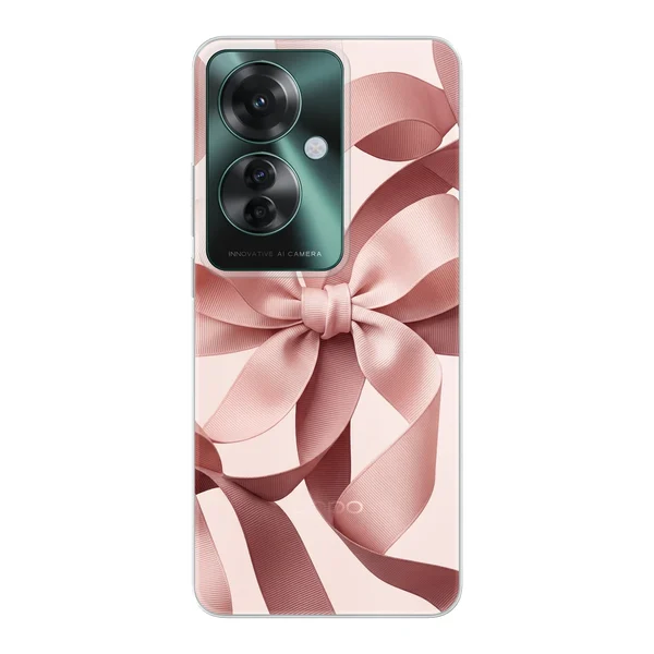 Blush Pink Ribbon Strap Bow case