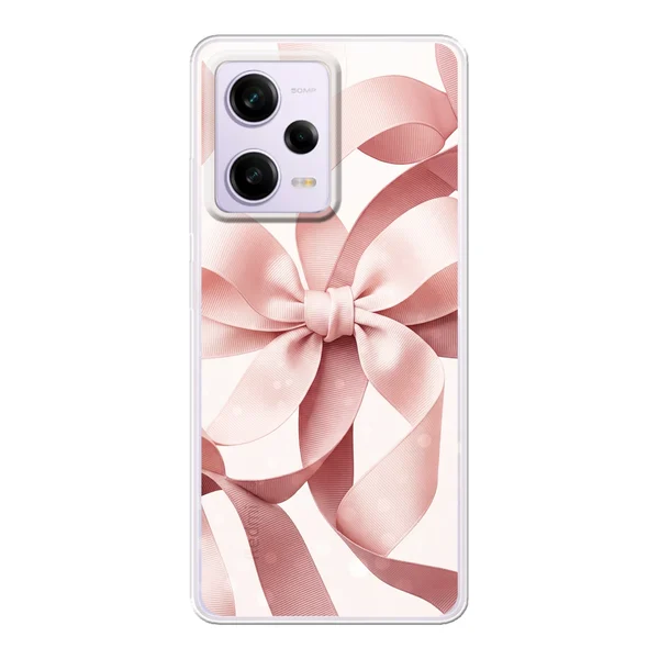 Blush Pink Ribbon Strap Bow case
