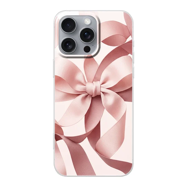 Blush Pink Ribbon Strap Bow case