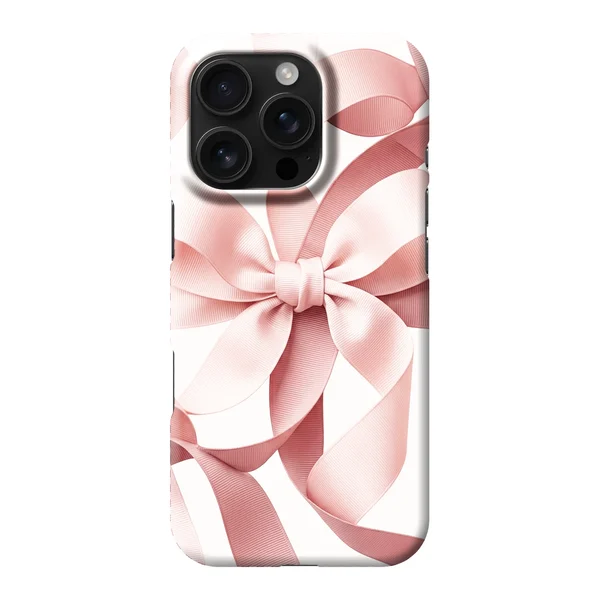 Blush Pink Ribbon Strap Bow Design case