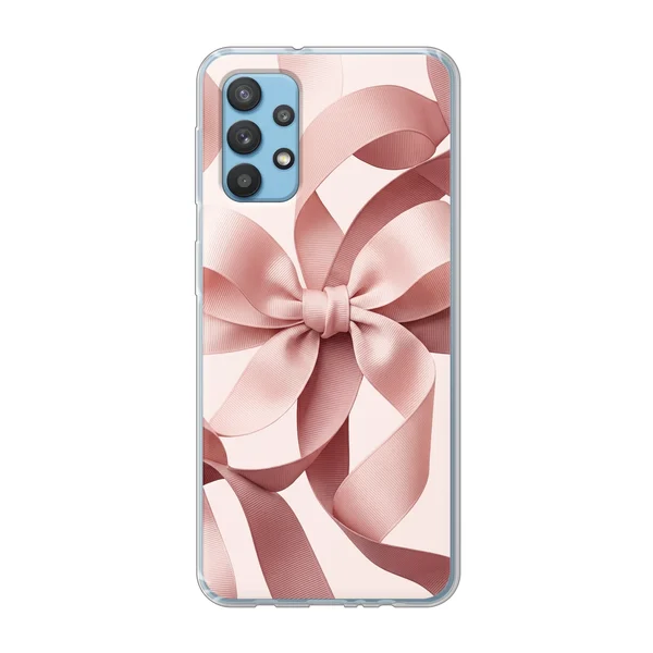Blush Pink Ribbon Strap Bow case