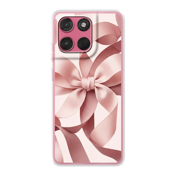 Blush Pink Ribbon Strap Bow case
