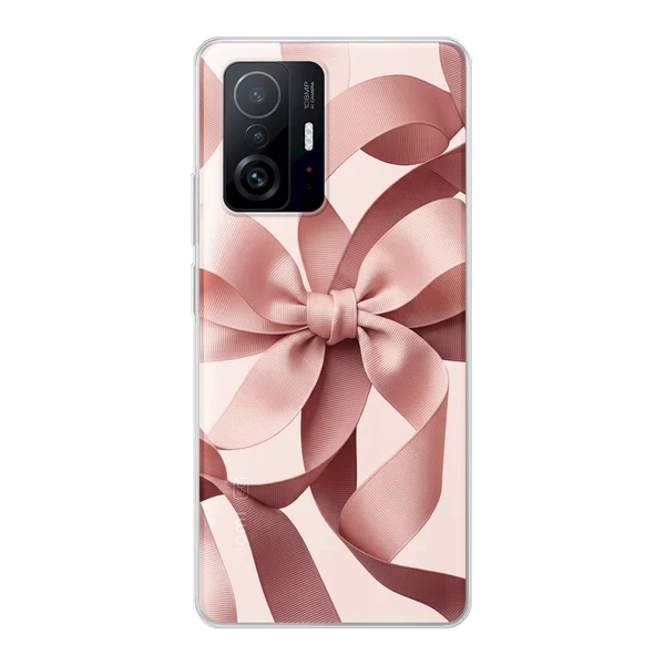 Blush Pink Ribbon Strap Bow case