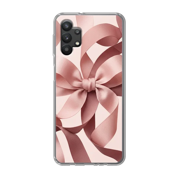 Blush Pink Ribbon Strap Bow case