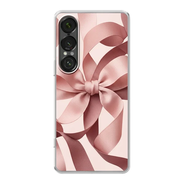 Blush Pink Ribbon Strap Bow case