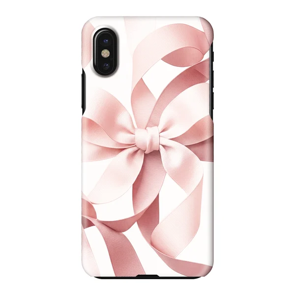 Blush Pink Ribbon Strap Bow Design case