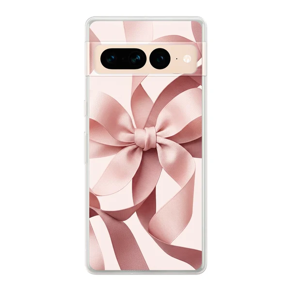 Blush Pink Ribbon Strap Bow case