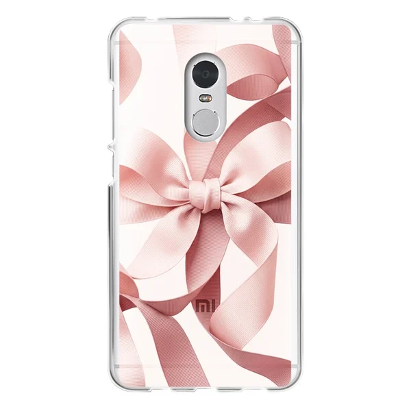 Blush Pink Ribbon Strap Bow case