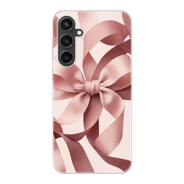 Blush Pink Ribbon Strap Bow case