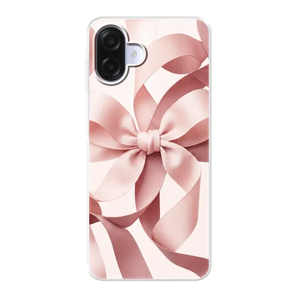 Blush Pink Ribbon Strap Bow case
