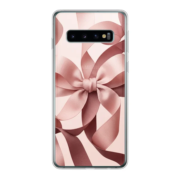 Blush Pink Ribbon Strap Bow case