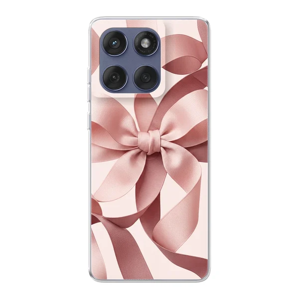 Blush Pink Ribbon Strap Bow case