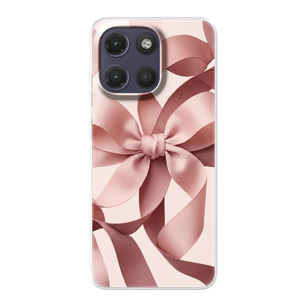 Blush Pink Ribbon Strap Bow case