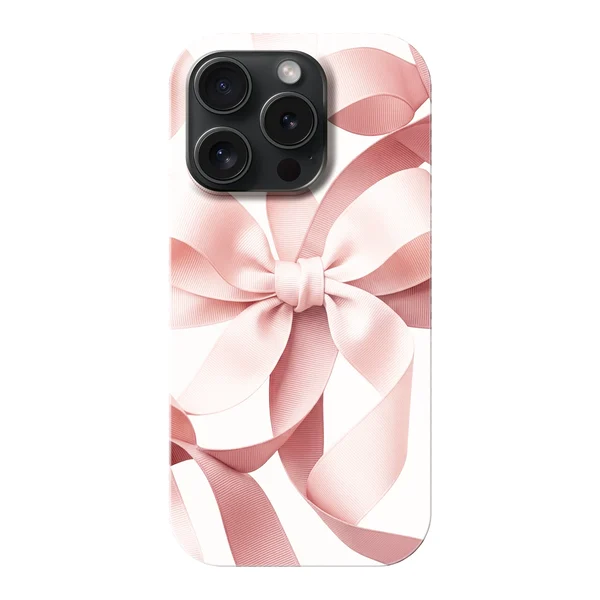 Blush Pink Ribbon Strap Bow Design case