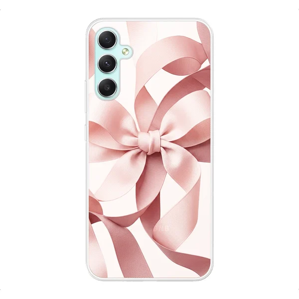 Blush Pink Ribbon Strap Bow case