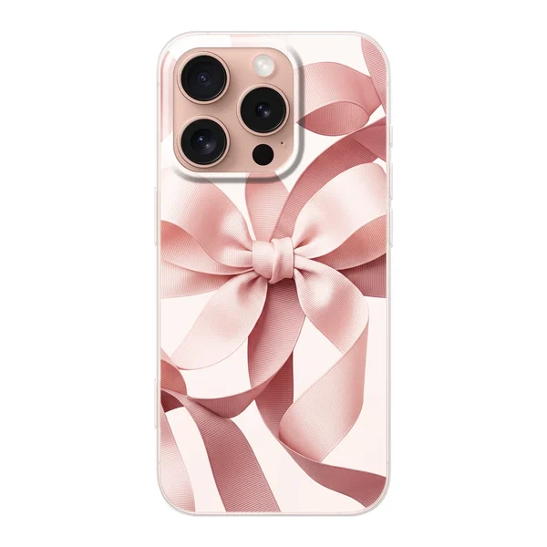 Blush Pink Ribbon Strap Bow case