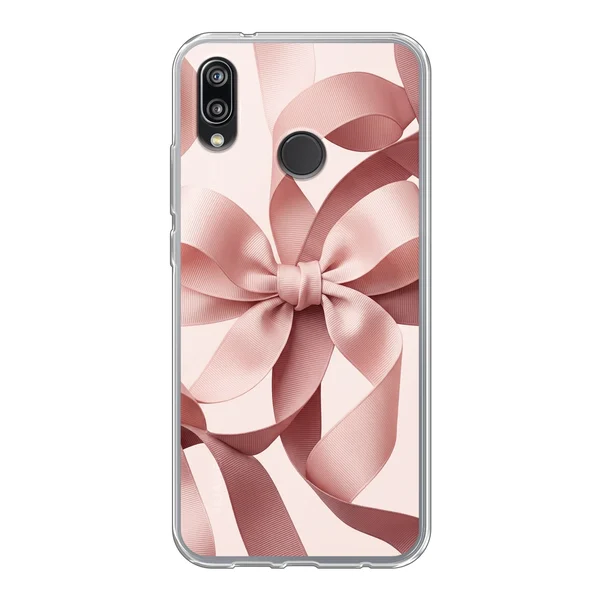 Blush Pink Ribbon Strap Bow case