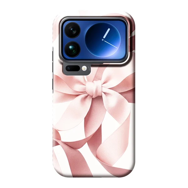 Blush Pink Ribbon Strap Bow case
