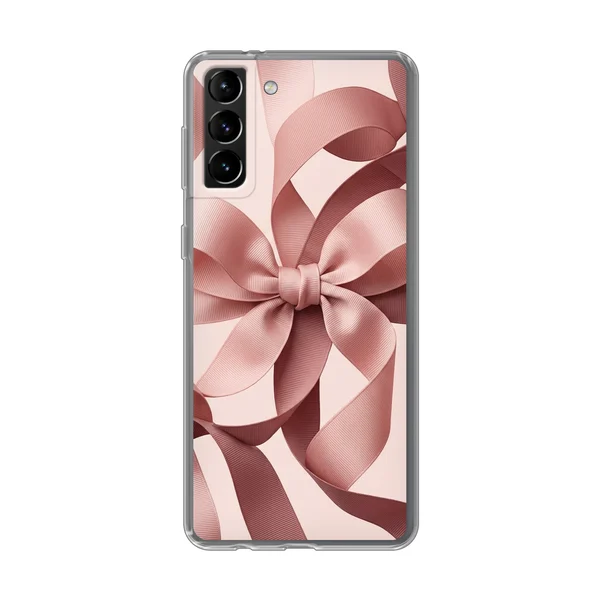 Blush Pink Ribbon Strap Bow case