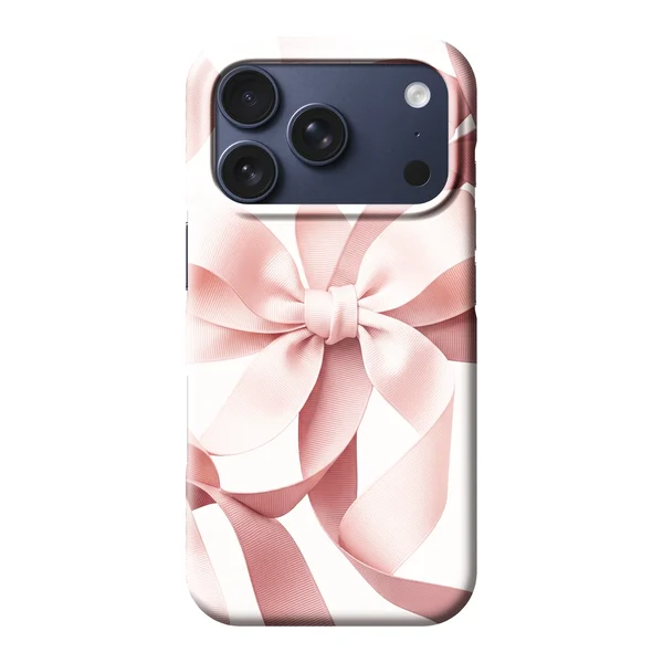 Blush Pink Ribbon Strap Bow Design case