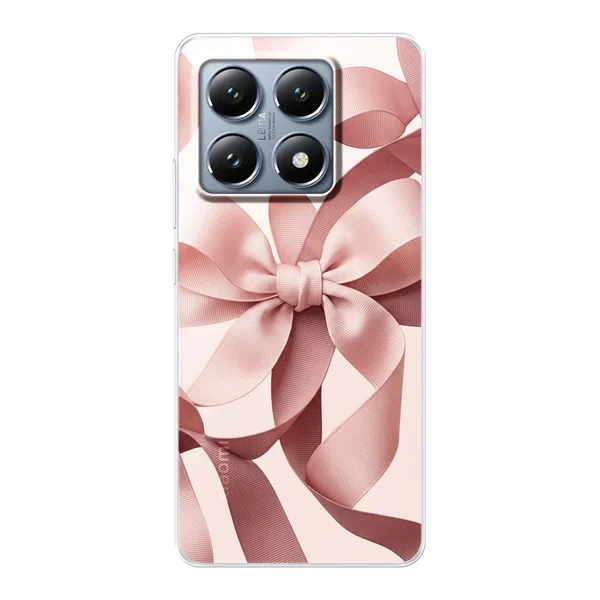 Blush Pink Ribbon Strap Bow case