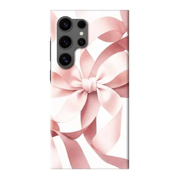 Blush Pink Ribbon Strap Bow Design case