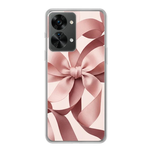 Blush Pink Ribbon Strap Bow case