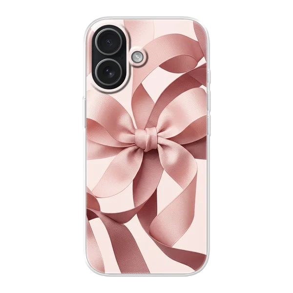 Blush Pink Ribbon Strap Bow case