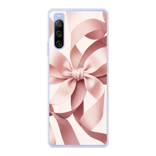 Blush Pink Ribbon Strap Bow case