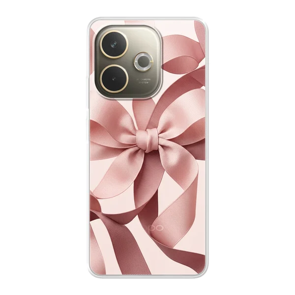 Blush Pink Ribbon Strap Bow case