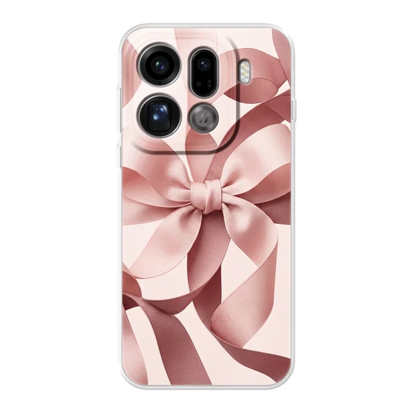 Blush Pink Ribbon Strap Bow case