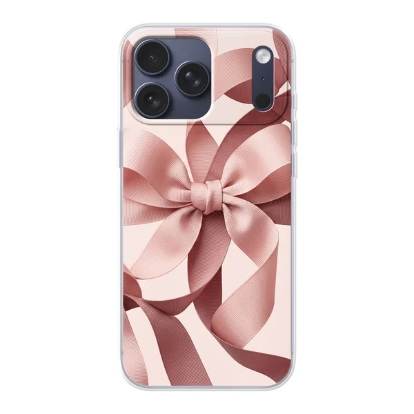 Blush Pink Ribbon Strap Bow case