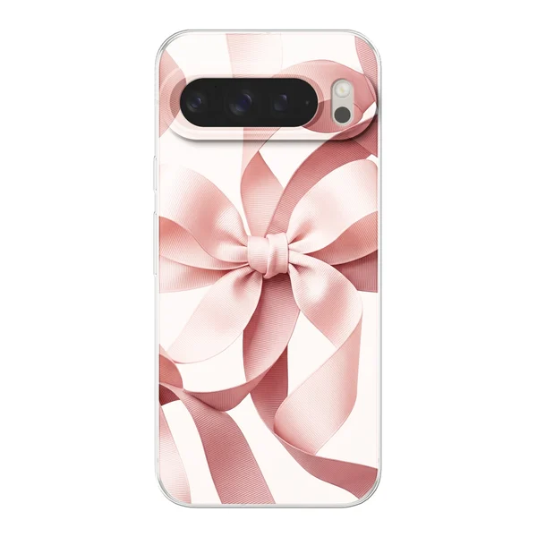 Blush Pink Ribbon Strap Bow case