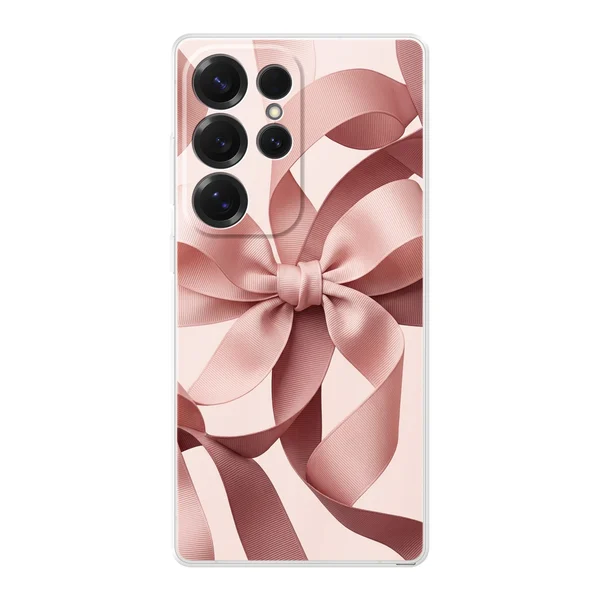 Blush Pink Ribbon Strap Bow case