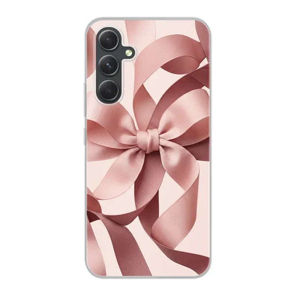 Blush Pink Ribbon Strap Bow case