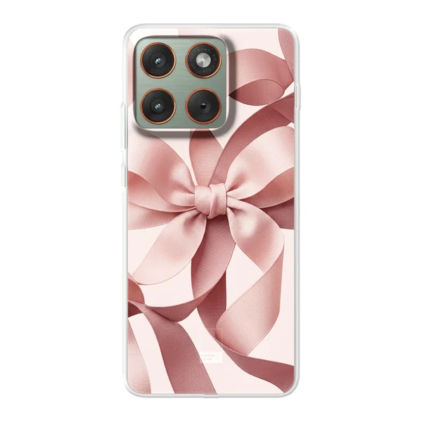 Blush Pink Ribbon Strap Bow case