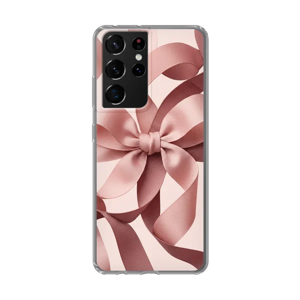 Blush Pink Ribbon Strap Bow case