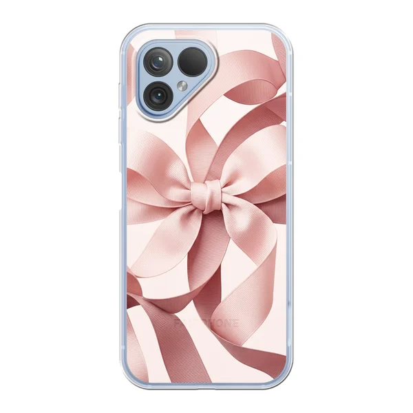 Blush Pink Ribbon Strap Bow case