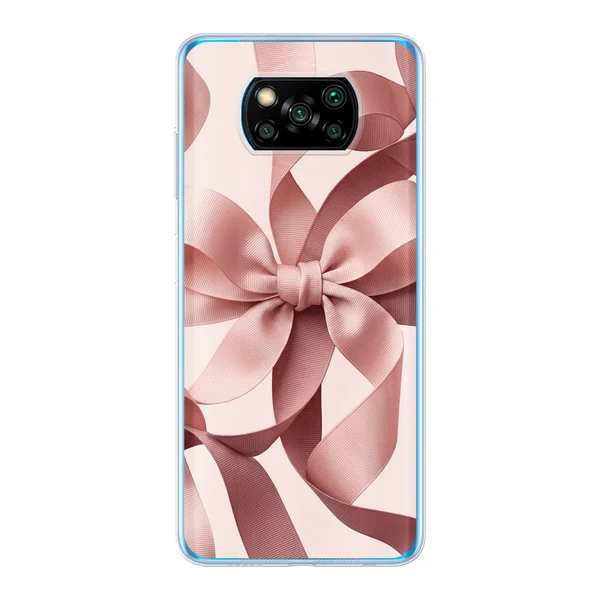 Blush Pink Ribbon Strap Bow case