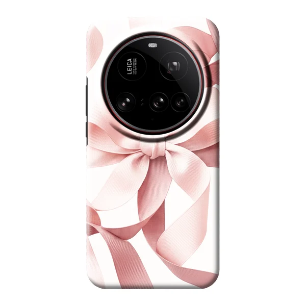 Blush Pink Ribbon Strap Bow case
