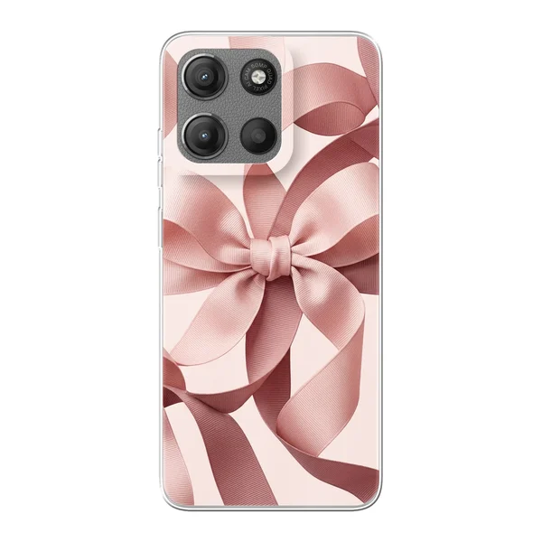Blush Pink Ribbon Strap Bow case