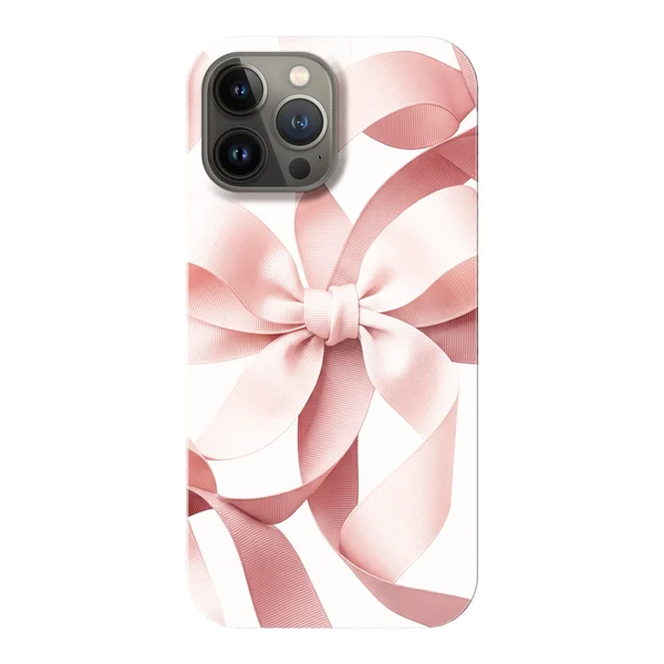 Blush Pink Ribbon Strap Bow Design case