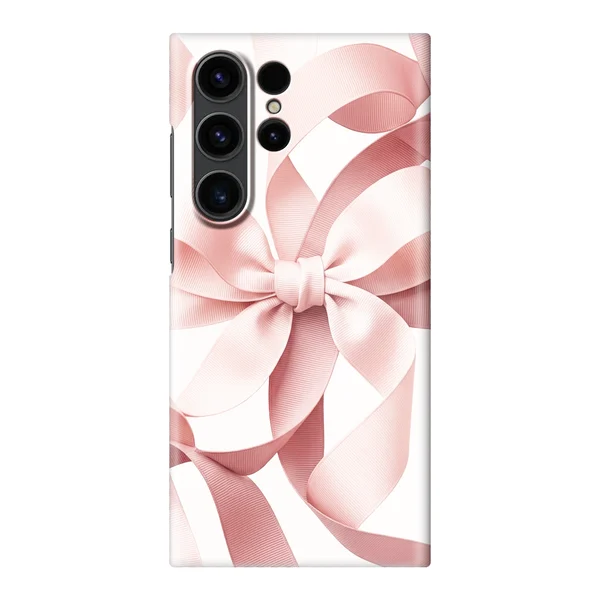 Blush Pink Ribbon Strap Bow Design case
