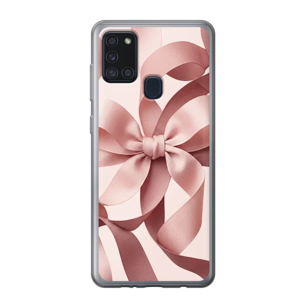 Blush Pink Ribbon Strap Bow case